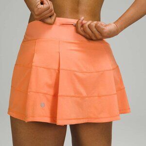 Lululemon Pace Rival Skirt Tennis Skort Mid Rise Golden Apricot, orange sz 14